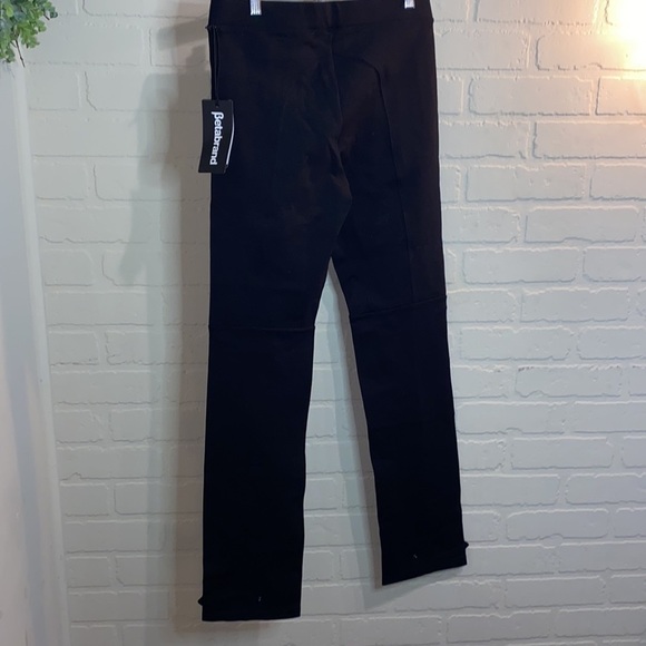 Betabrand black pants riding style gold zippers‎ snap ankle small Long NEW - Picture 8 of 8